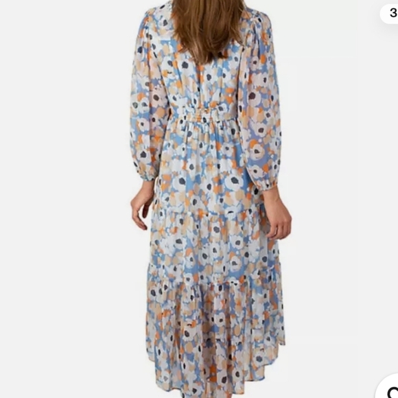 NWT Joie Chiffon Floral Maxi High low Dress size XL - Picture 4 of 11